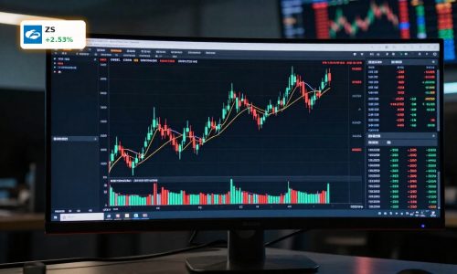 Trading screen with volatile tech stock chart reflecting strong Zscaler Earnings and valuation uncertainty